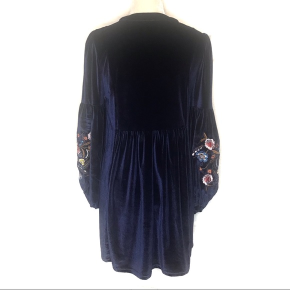 TRIBAL NATIVE BOHO GYPSY HIPPIE VELVET DRESS - Picture 7 of 8